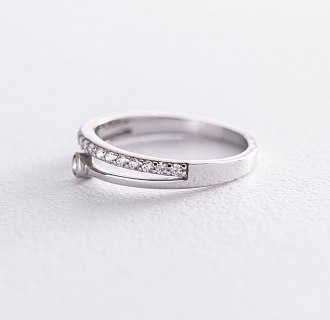 Серебряное кольцо с фианитами 112584 №2