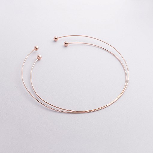 Колье - чокер "Demi" (красное золото) с шариками кол02602 7