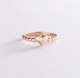 Золотое кольцо "Сердце" к06877