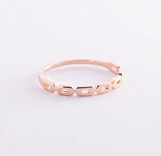 Золотое кольцо "Цепочка" к07073 №3