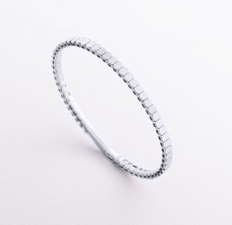 Жесткий браслет "Kylie" в белом золоте б05826