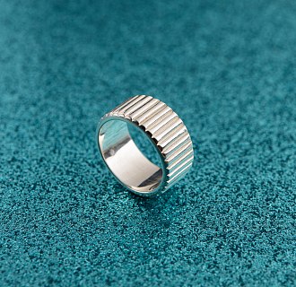 Широкое серебряное кольцо "Энид" 112693 №8