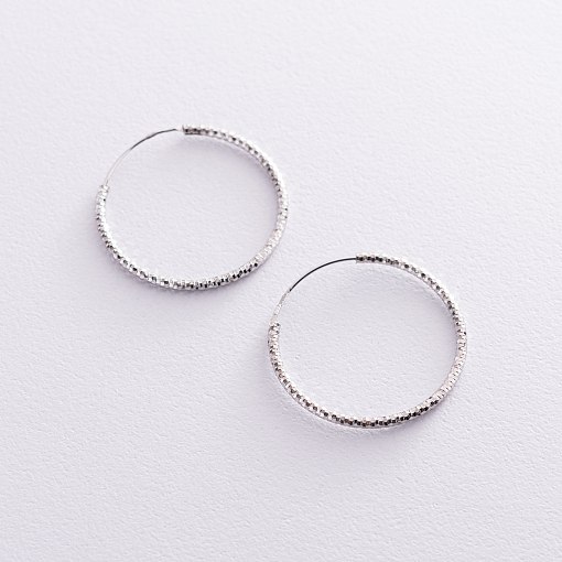 Сережки - кільця в сріблі (3.2 см) 122961 3