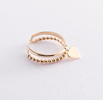 Золотое кольцо "Сердце" к05485 №3