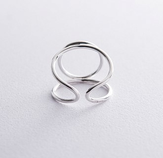 Серебряное кольцо "Круговорот" 112250 №4