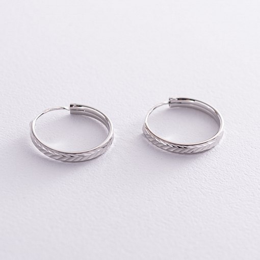 Сережки - кільця в сріблі (2.0 см) 122948