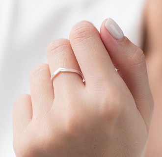 Кольцо "Минимализм" в серебре 112567 №5
