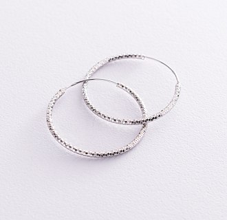 Серьги - кольца в серебре (3.2 см) 122961