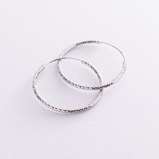 Сережки - кільця в сріблі (3.2 см) 122961