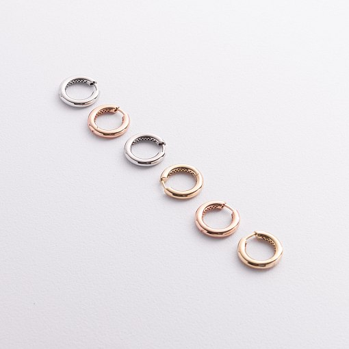 Серьги - кольца "Milley" в желтом золоте с08868 2