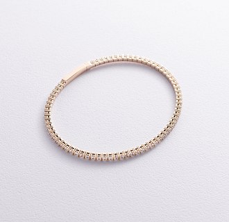 Золотой браслет "Clarice" с дорожкой камней б05478 №5
