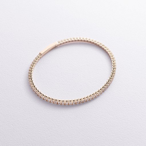 Золотой браслет "Clarice" с дорожкой камней б05478 5