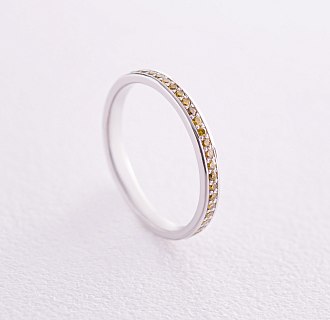 Золотое кольцо с желтыми бриллиантами 227001121 №3