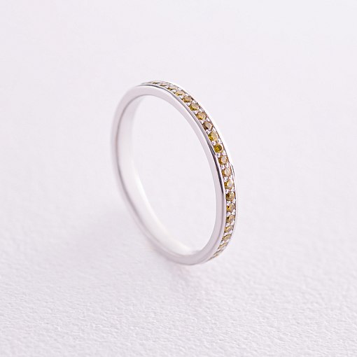 Золотое кольцо с желтыми бриллиантами 227001121 3