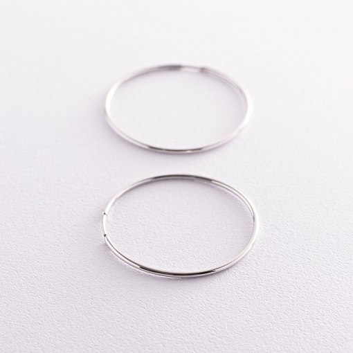 Серьги - кольца в серебре (3.9 см) 122885 4