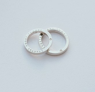 Серебряное кольцо ручной работы "Счастье" с фианитом 112125 №4