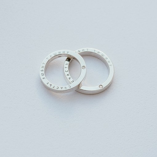 Серебряное кольцо ручной работы "Счастье" с фианитом 112125 4