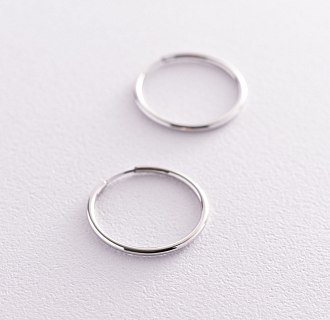 Серьги - кольца в серебре (2.2 см) 122339