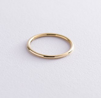 Тонкое кольцо "Минимализм" в желтом золоте обр00333