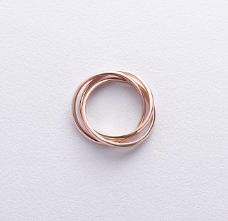Золотое кольцо "Круговорот" (тройное) обр00241 №3