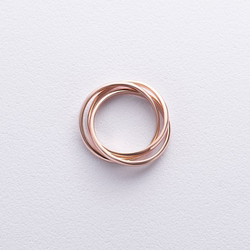 Золотое кольцо "Круговорот" (тройное) обр00241 3