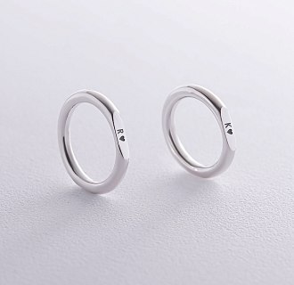 Серебряное кольцо для гравировки 112697 №15