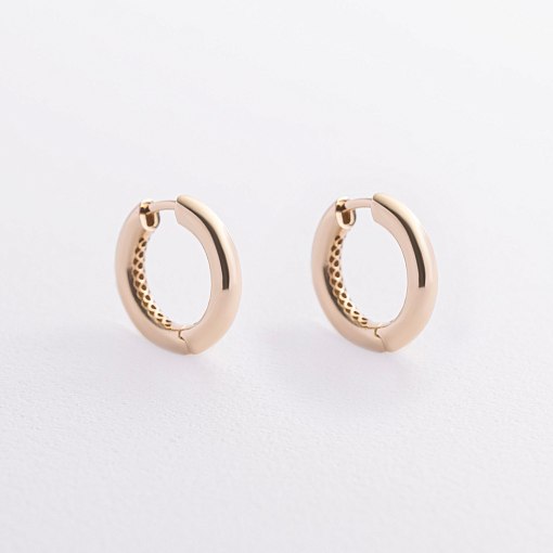 Серьги - кольца "Milley" в желтом золоте с08868 3