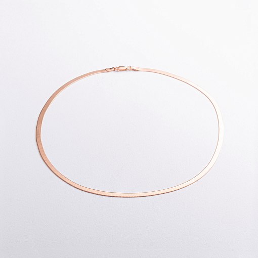 Колье "Наоми" в красном золоте (снейк) ц00514-4,0