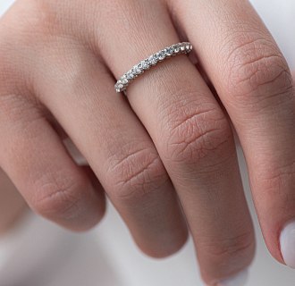 Серебряное кольцо с фианитами 112580 №4