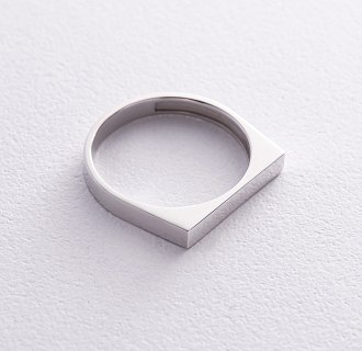 Кольцо в белом золоте (возможна гравировка) к07452 №3