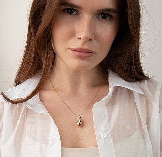 Колье "Megan" в красном золоте (Middle) с фианитом кол02584 №3