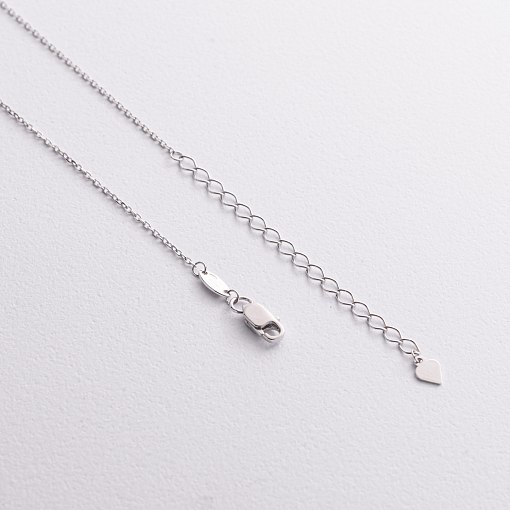 Колье "Монетки" в белом золоте (фианиты) кол02627 2