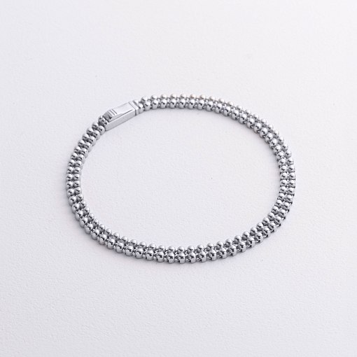 Браслет "Шарики" в белом золоте б05758