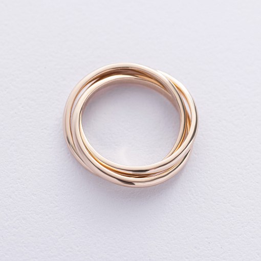Золотое кольцо "Круговорот" (тройное) к08019 5