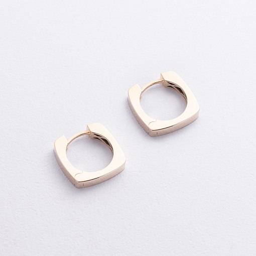 Серьги - кольца "Eleonora" в желтом золоте с09270 2