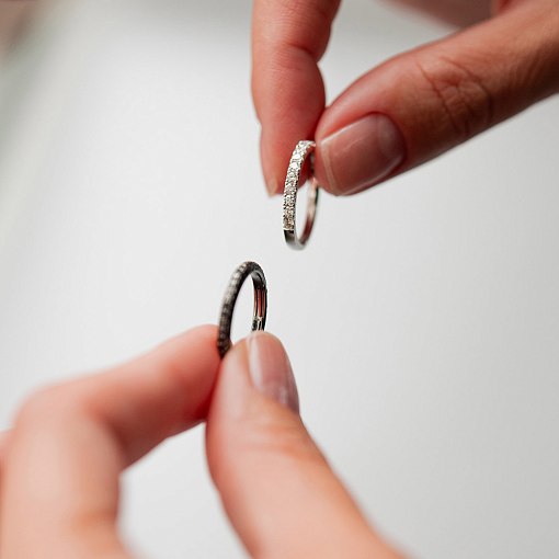 Золота каблучка з чорними діамантами кб0242sth 5