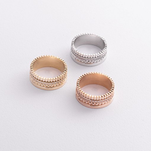 Кольцо "Sharon" с фианитами (желтое золото) к08352 7