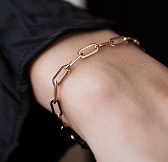 Браслет "Цепочка" в красном золоте б05640 №2