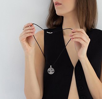 Серебряный кулон "Древо жизни" (разноцветные фианиты) 7284 №7