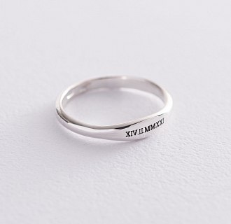 Серебряное кольцо для гравировки 112591 №5