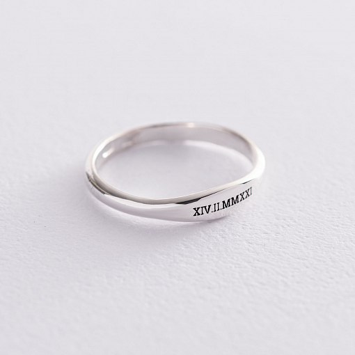 Серебряное кольцо для гравировки 112591 5