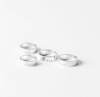 Серебряное кольцо с гравировкой 112139г №2
