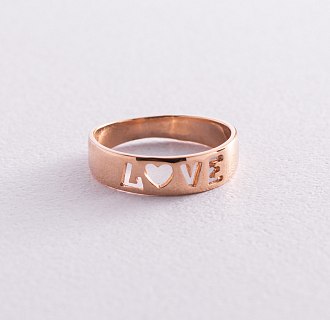 Золотое кольцо "Love" к04879