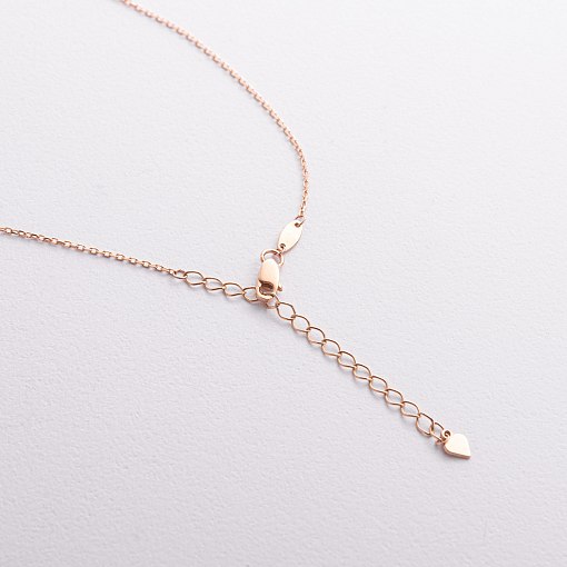 Колье "Монетки" в красном золоте (фианиты) кол02624 5