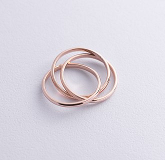 Золотое кольцо "Круговорот" (тройное) обр00241 №5