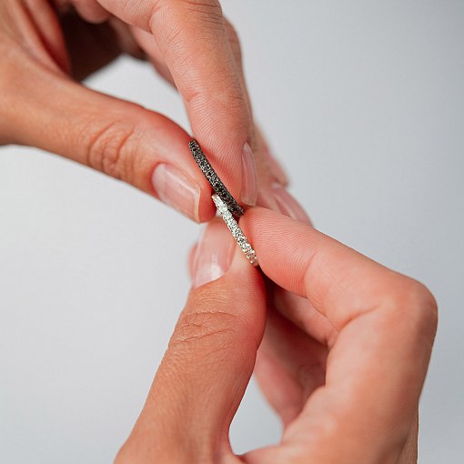 Золота каблучка з чорними діамантами кб0242sth 2