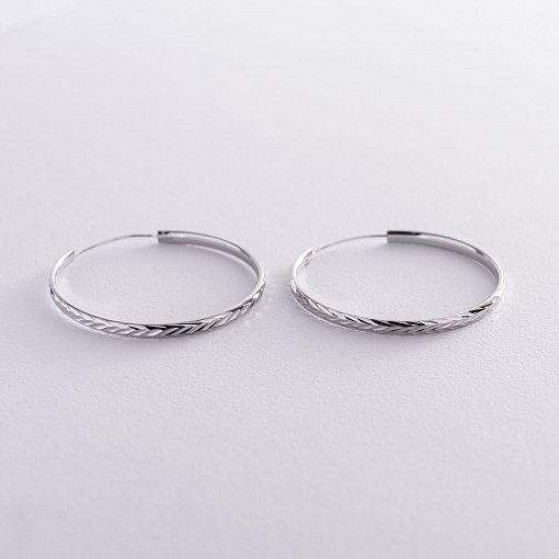 Сережки - кільця в сріблі (4.1 см) 122950 3