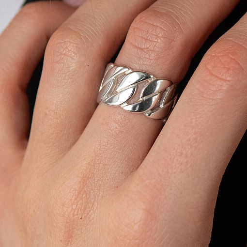 Широкое серебряное кольцо "Элизабет" 112691 8