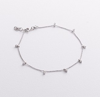 Браслет в белом золоте с бриллиантами бб0041di