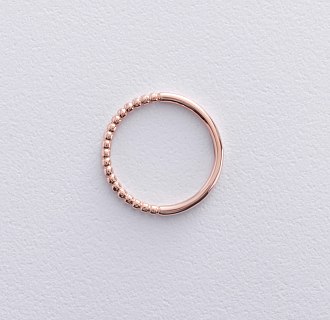 Шариковое кольцо "Одри" в красном золоте к07596